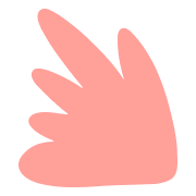 Pink wing shape