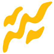 Three yellow squiggles