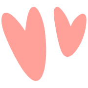 Two pink hearts