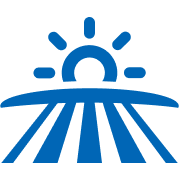 Sun over field icon
