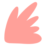 Pink wing shape
