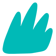 abstract teal shape