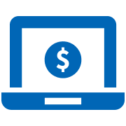 Laptop with dollar sign